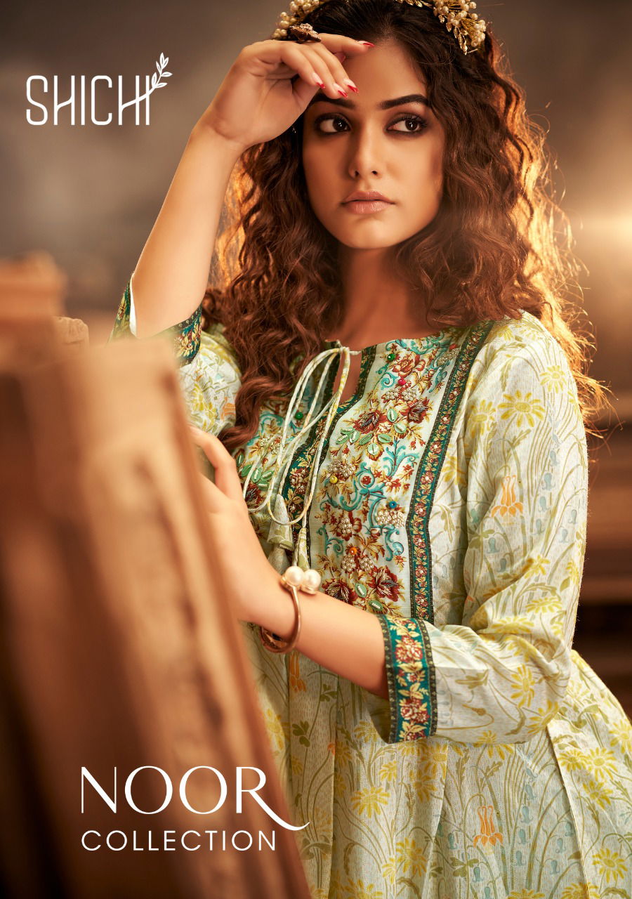 Shichi Noor Collection Exclusive Festive Wear Digital Print Anarkali Kurti Collection